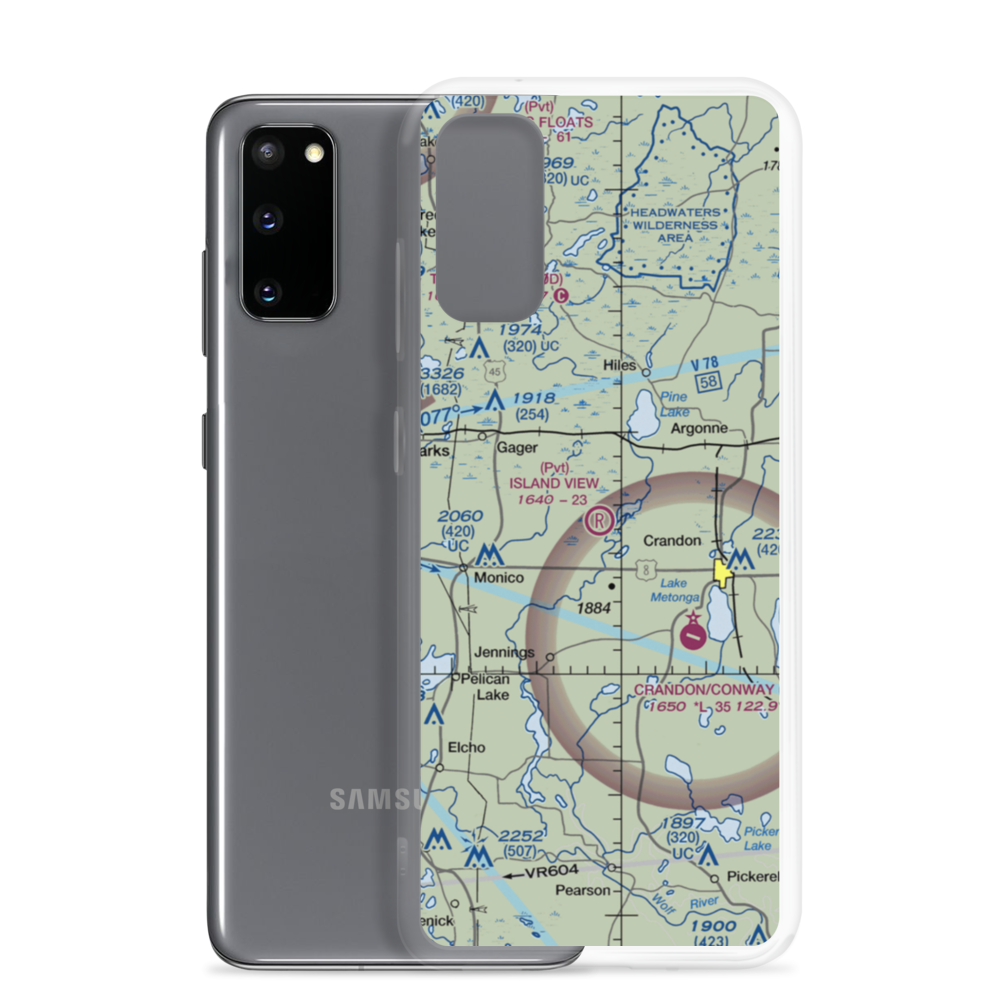 Island View Airport (4WI2) VFR Sectional Samsung Case Samsung Galaxy S20 model shown