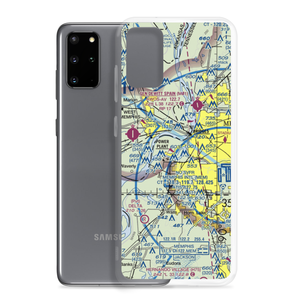 Isle-A-Port STOLport (TN43) VFR Sectional Samsung Case Samsung Galaxy S20 Plus model shown