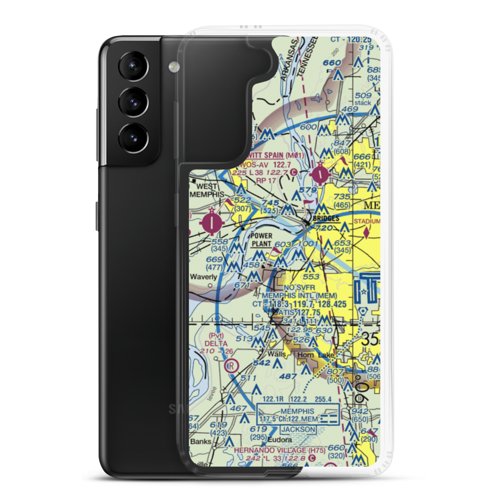Isle-A-Port STOLport (TN43) VFR Sectional Samsung Case Samsung Galaxy S21 Plus model shown