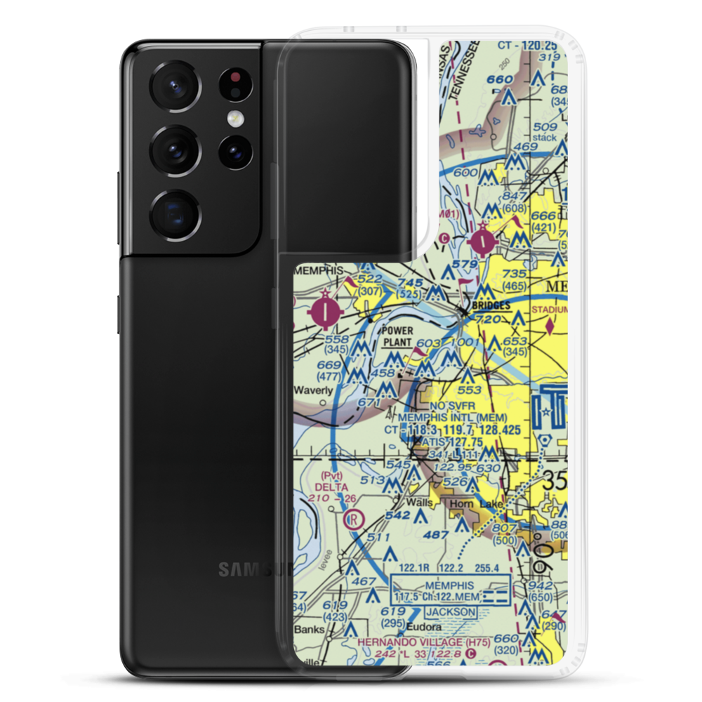 Isle-A-Port STOLport (TN43) VFR Sectional Samsung Case Samsung Galaxy S21 Ultra model shown