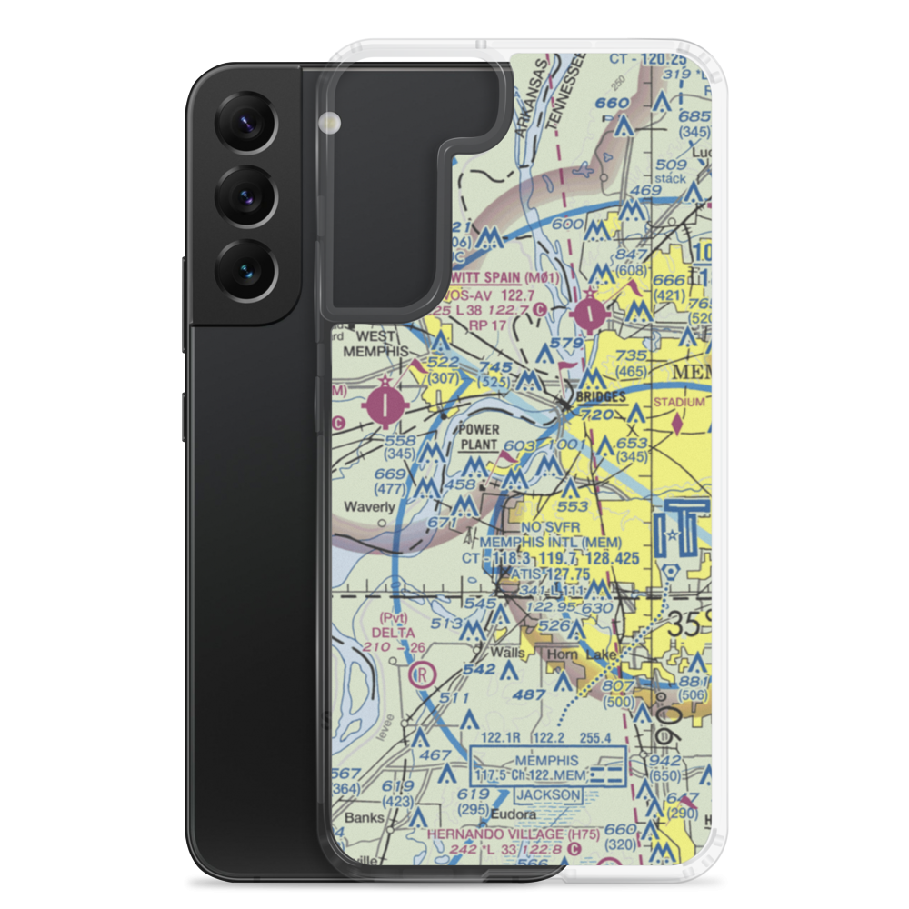 Isle-A-Port STOLport (TN43) VFR Sectional Samsung Case Samsung Galaxy S22 Plus model shown