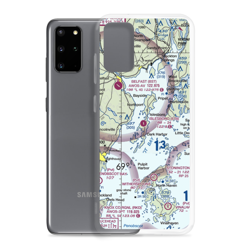 Islesboro Airport (57B) VFR Sectional Samsung Case Samsung Galaxy S20 Plus model shown