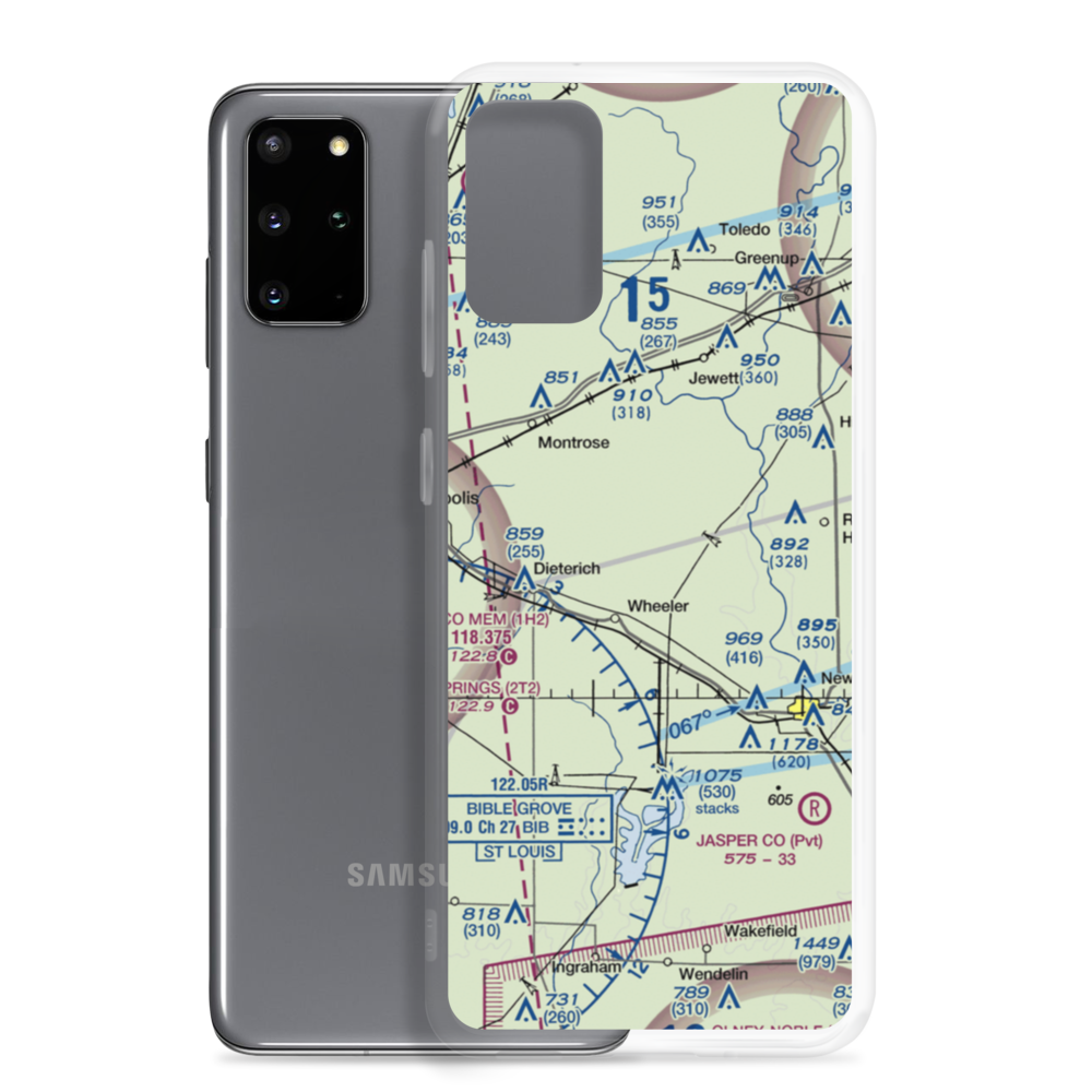 Isley Airport (33LL) VFR Sectional Samsung Case Samsung Galaxy S20 Plus model shown