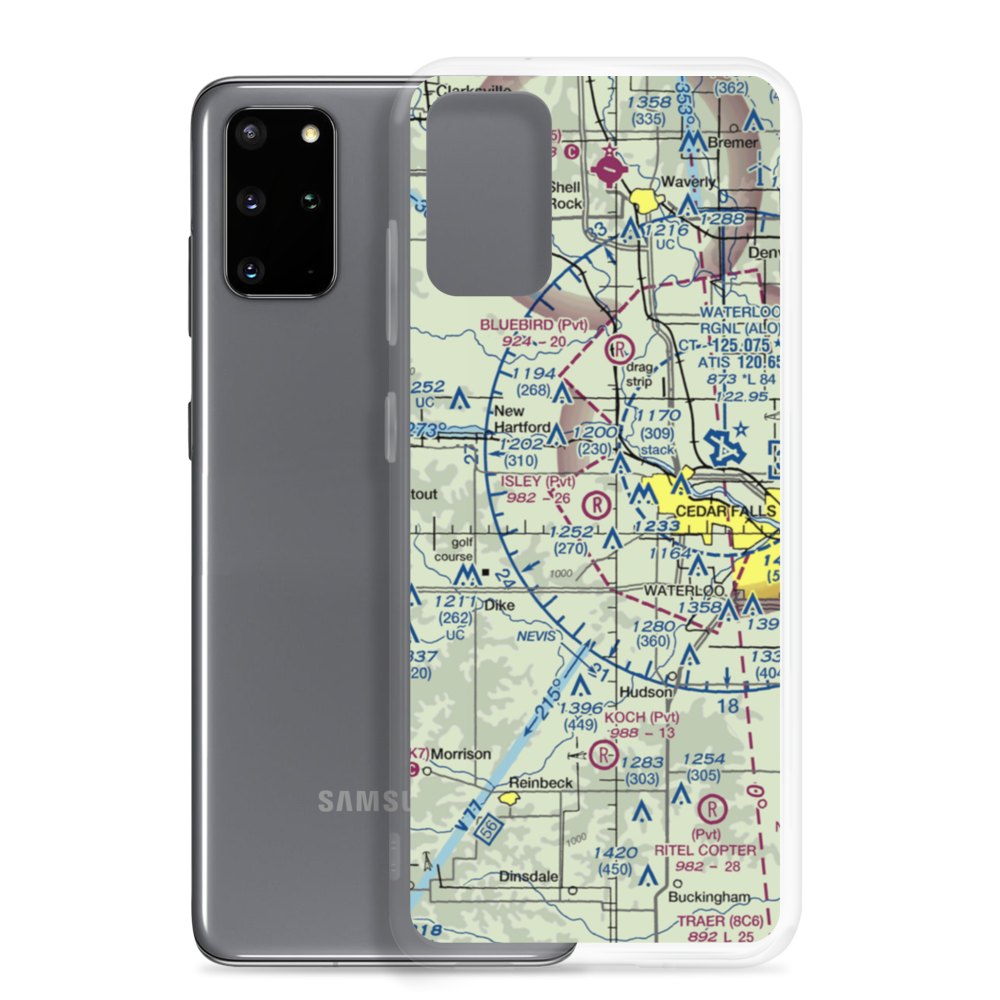 Isley Field (24IA) VFR Sectional Samsung Case Samsung Galaxy S20 Plus model shown