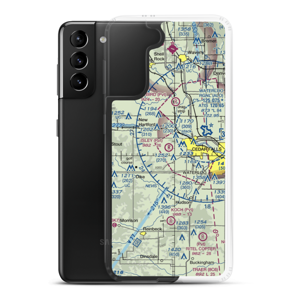 Isley Field (24IA) VFR Sectional Samsung Case Samsung Galaxy S21 Plus model shown