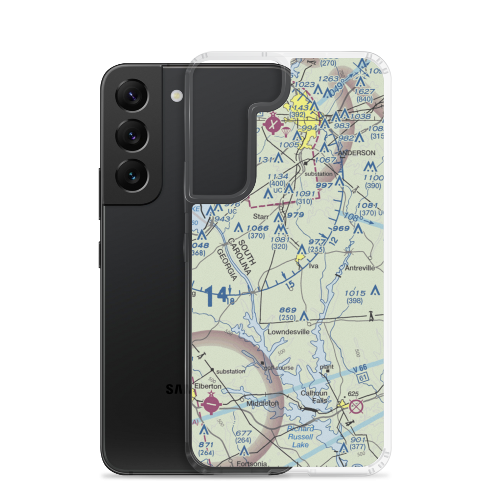 Iva Field (SC34) VFR Sectional Samsung Case Samsung Galaxy S22 model shown