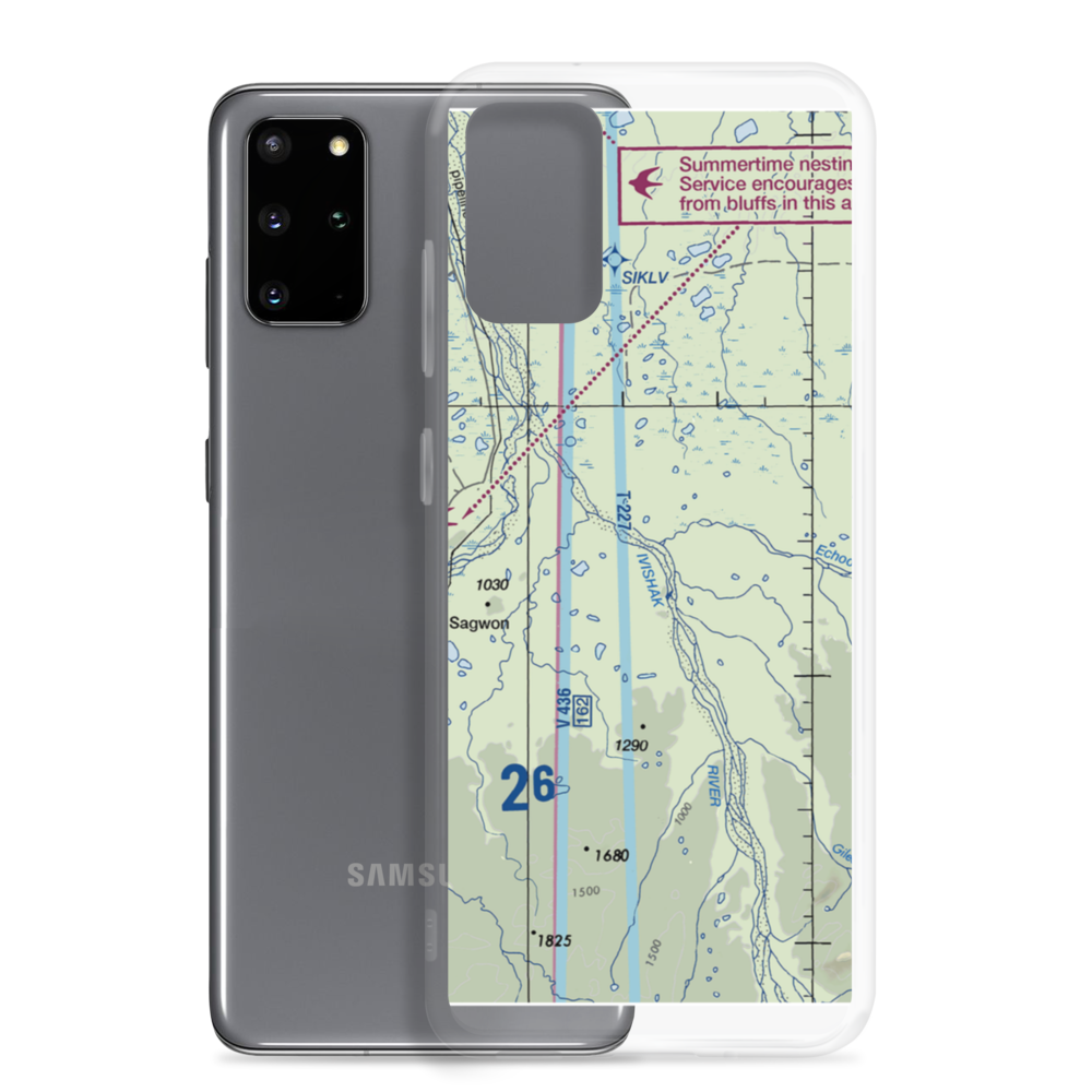 Ivishak Airport (IVH) VFR Sectional Samsung Case Samsung Galaxy S20 Plus model shown