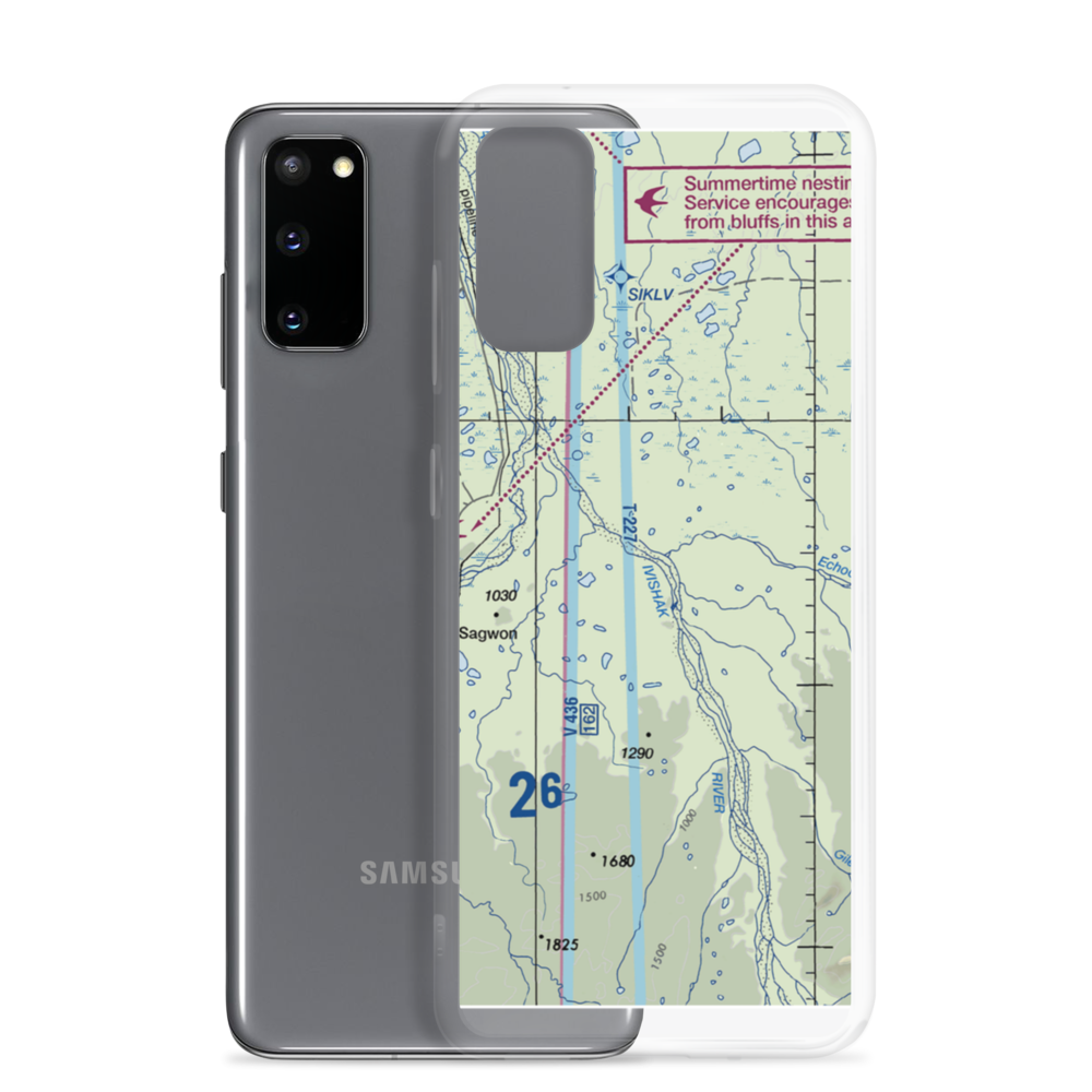 Ivishak Airport (IVH) VFR Sectional Samsung Case Samsung Galaxy S20 model shown