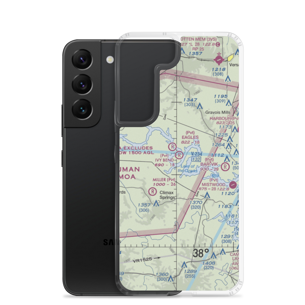 Ivy Bend Airport (9MO6) VFR Sectional Samsung Case Samsung Galaxy S22 model shown