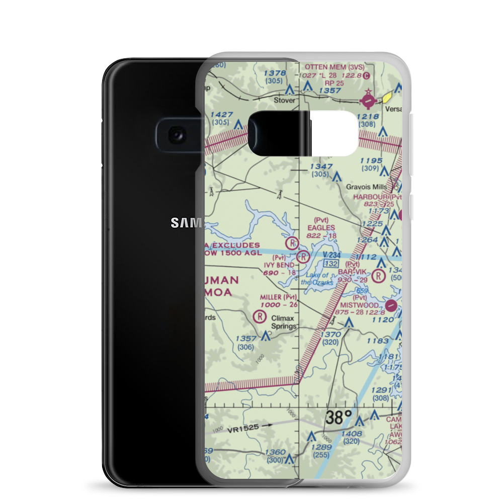 Ivy Bend Airport (9MO6) VFR Sectional Samsung Case Samsung Galaxy S10e model shown