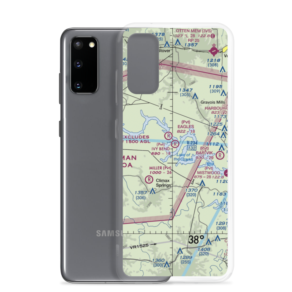 Ivy Bend Airport (9MO6) VFR Sectional Samsung Case Samsung Galaxy S20 model shown