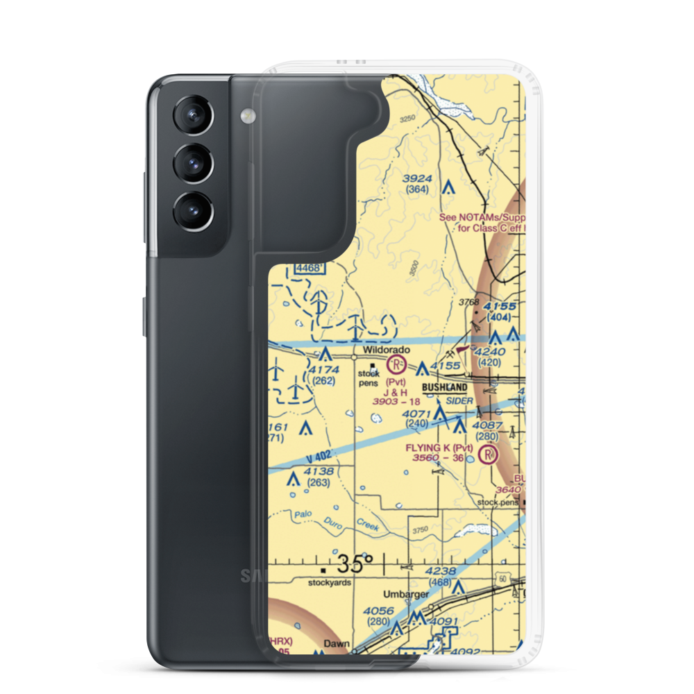 J & H Airport (5TS7) VFR Sectional Samsung Case Samsung Galaxy S21 model shown