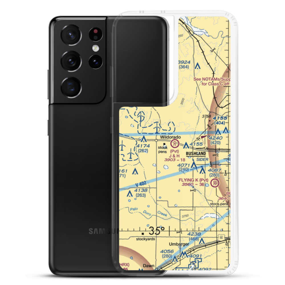 J & H Airport (5TS7) VFR Sectional Samsung Case Samsung Galaxy S21 Ultra model shown