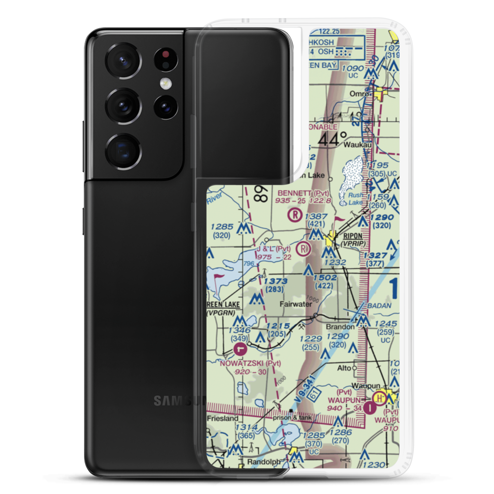 J & L Aviation Airport (WS46) VFR Sectional Samsung Case Samsung Galaxy S21 Ultra model shown