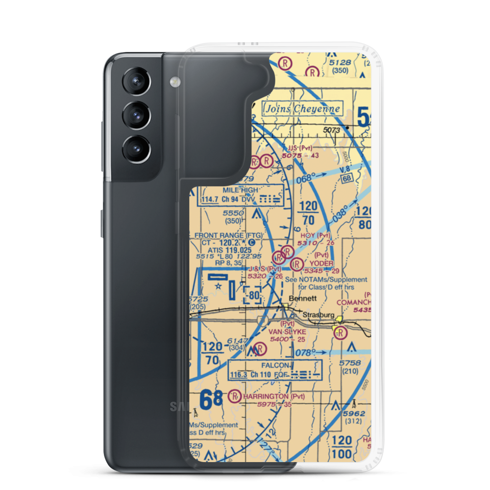 J & S Airport (CD14) VFR Sectional Samsung Case Samsung Galaxy S21 model shown
