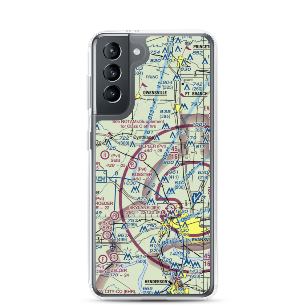 J & S Field (12IN) VFR Sectional Samsung Case Samsung Galaxy S21 model shown