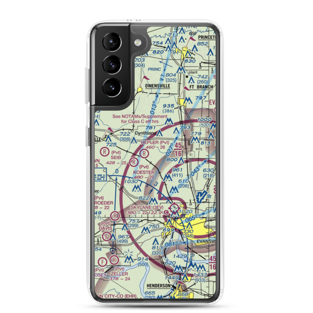 J & S Field (12IN) VFR Sectional Samsung Case Samsung Galaxy S21 Plus model shown