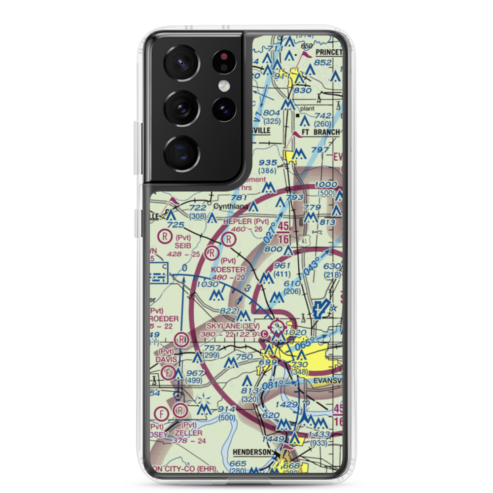 J & S Field (12IN) VFR Sectional Samsung Case Samsung Galaxy S21 Ultra model shown