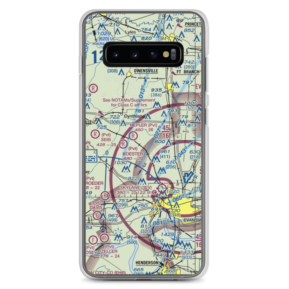 J & S Field (12IN) VFR Sectional Samsung Case Samsung Galaxy S10+ model shown