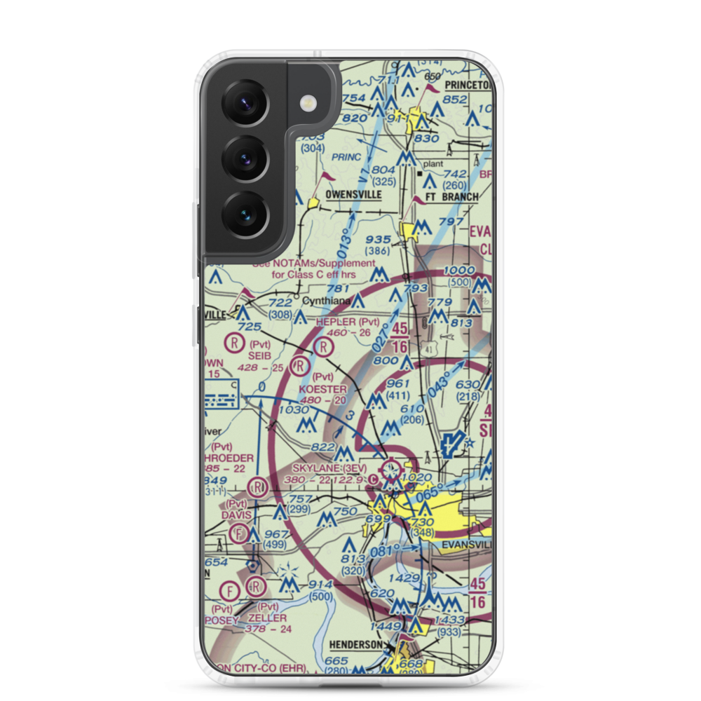 J & S Field (12IN) VFR Sectional Samsung Case Samsung Galaxy S22 Plus model shown