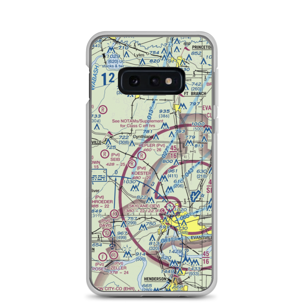 J & S Field (12IN) VFR Sectional Samsung Case Samsung Galaxy S10e model shown