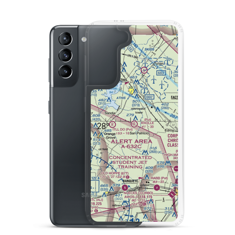 J A Knolle Airport (8XS3) VFR Sectional Samsung Case Samsung Galaxy S21 model shown