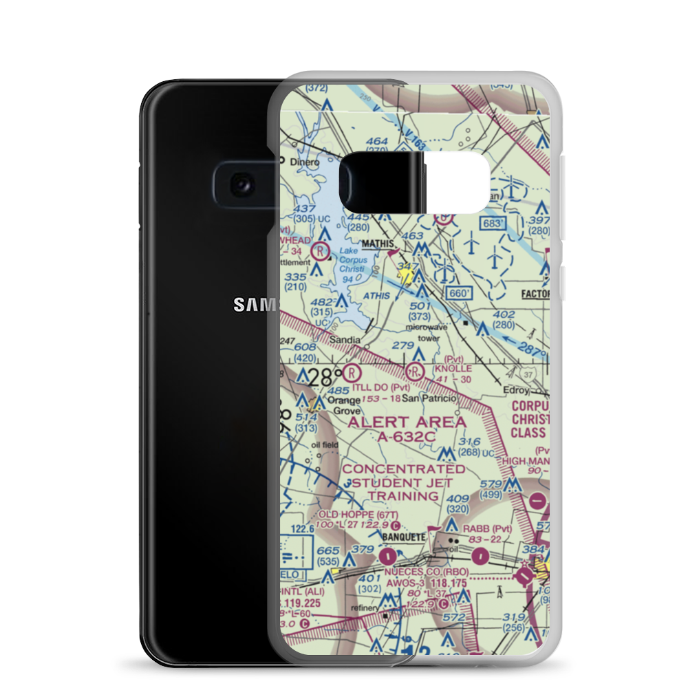 J A Knolle Airport (8XS3) VFR Sectional Samsung Case Samsung Galaxy S10e model shown