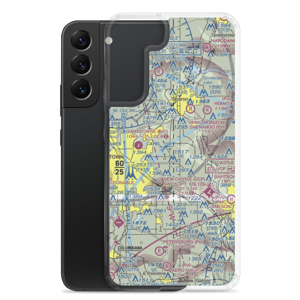 J and B Sky Ranch Airport (8OH3) VFR Sectional Samsung Case Samsung Galaxy S22 Plus model shown