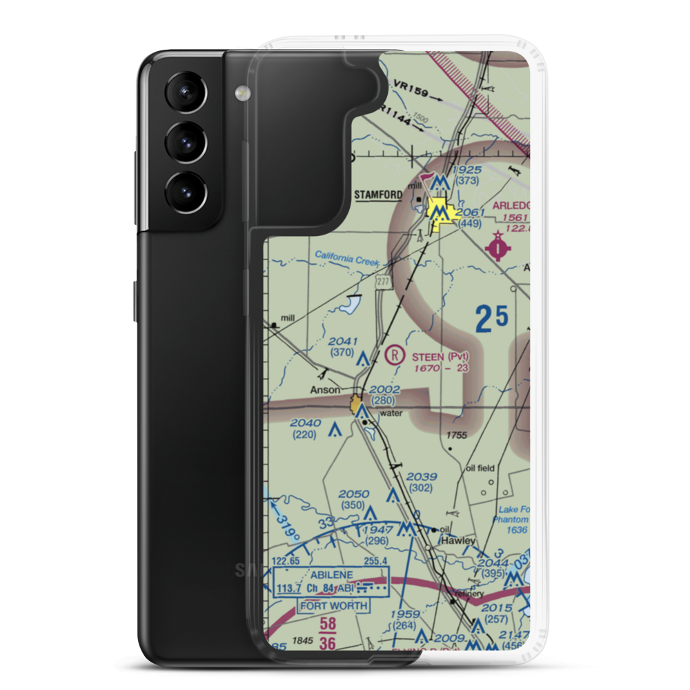 J Bar Wc Ranch Airport (54TS) VFR Sectional Samsung Case Samsung Galaxy S21 Plus model shown