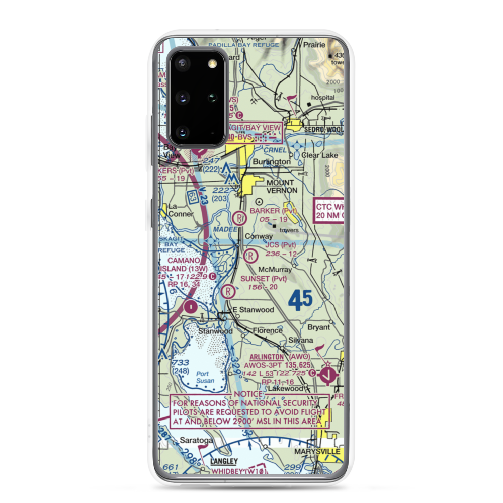 J C's Airport (27WA) VFR Sectional Samsung Case Samsung Galaxy S20 Plus model shown