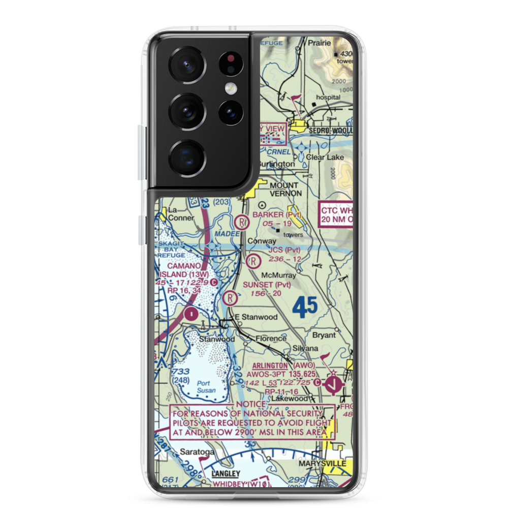 J C's Airport (27WA) VFR Sectional Samsung Case Samsung Galaxy S21 Ultra model shown
