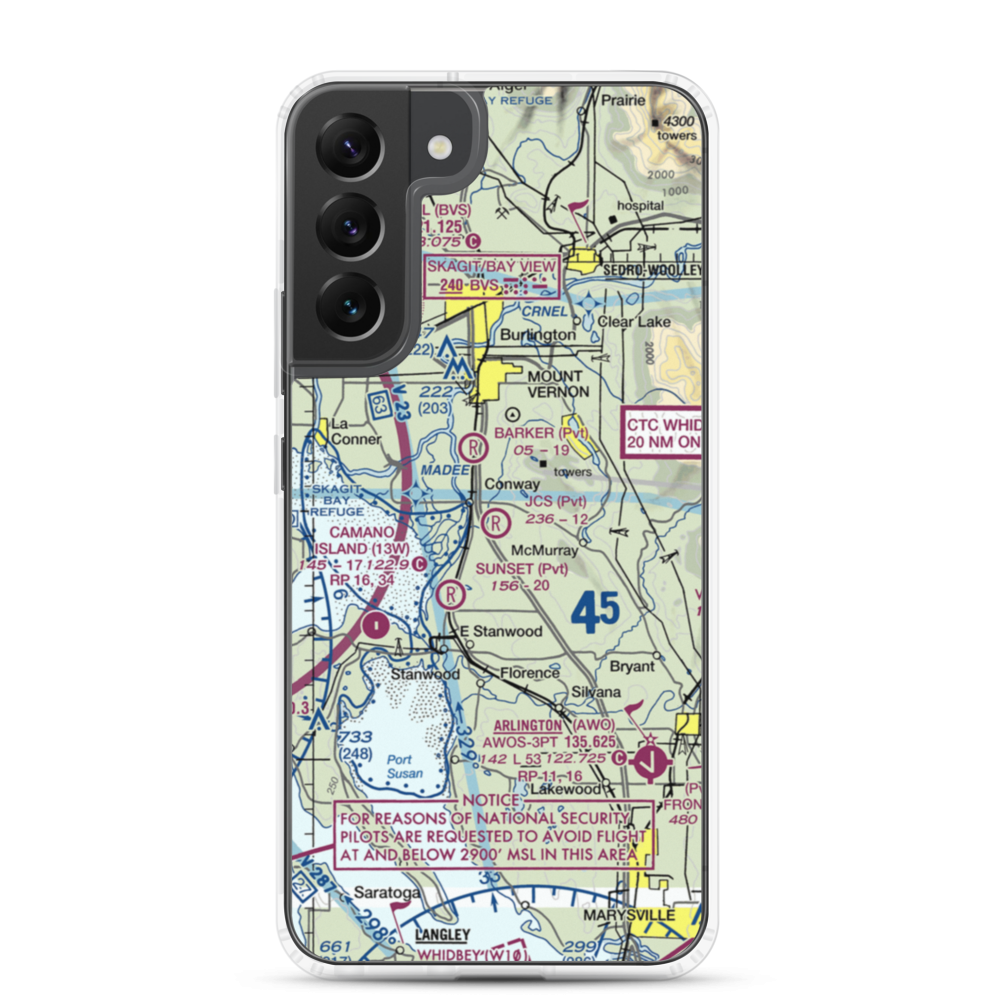 J C's Airport (27WA) VFR Sectional Samsung Case Samsung Galaxy S22 Plus model shown