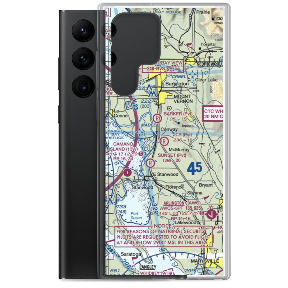 J C's Airport (27WA) VFR Sectional Samsung Case Samsung Galaxy S22 Ultra model shown