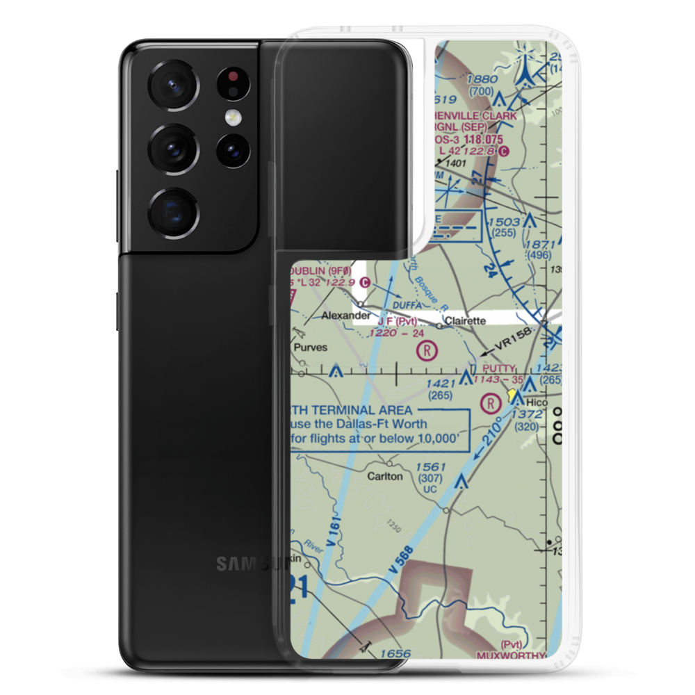 J F Ranch Airport (62XS) VFR Sectional Samsung Case Samsung Galaxy S21 Ultra model shown