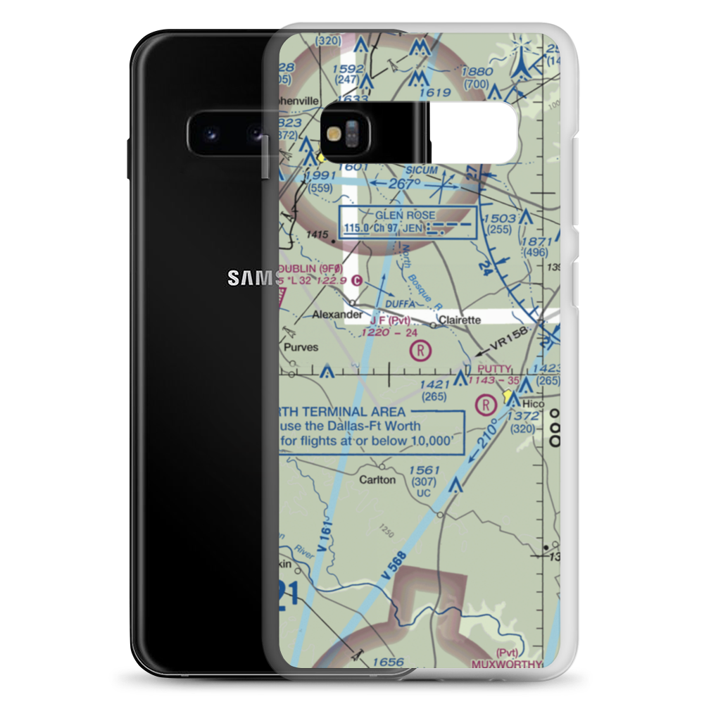 J F Ranch Airport (62XS) VFR Sectional Samsung Case Samsung Galaxy S10+ model shown