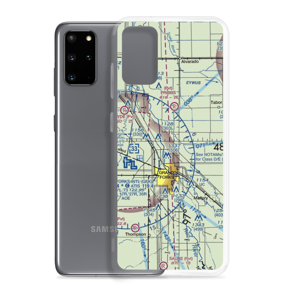 J J and T Airport (MN81) VFR Sectional Samsung Case Samsung Galaxy S20 Plus model shown