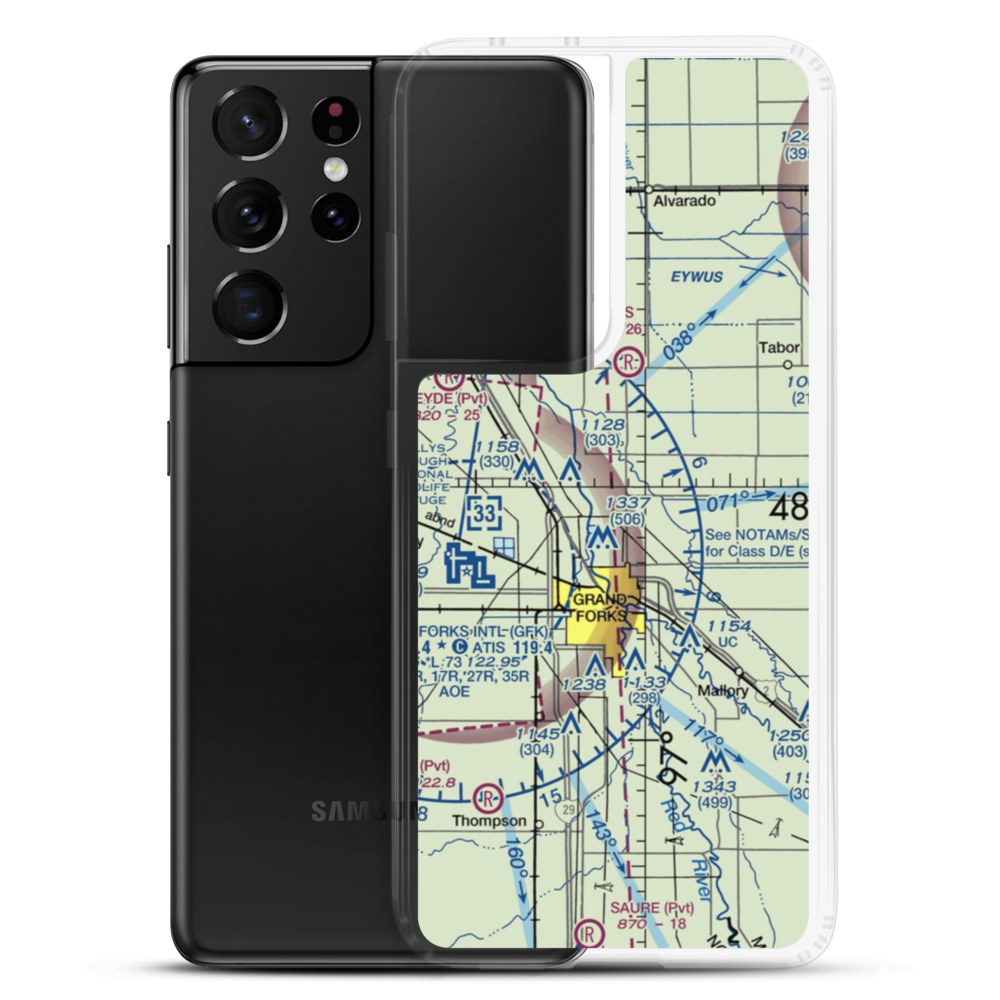 J J and T Airport (MN81) VFR Sectional Samsung Case Samsung Galaxy S21 Ultra model shown