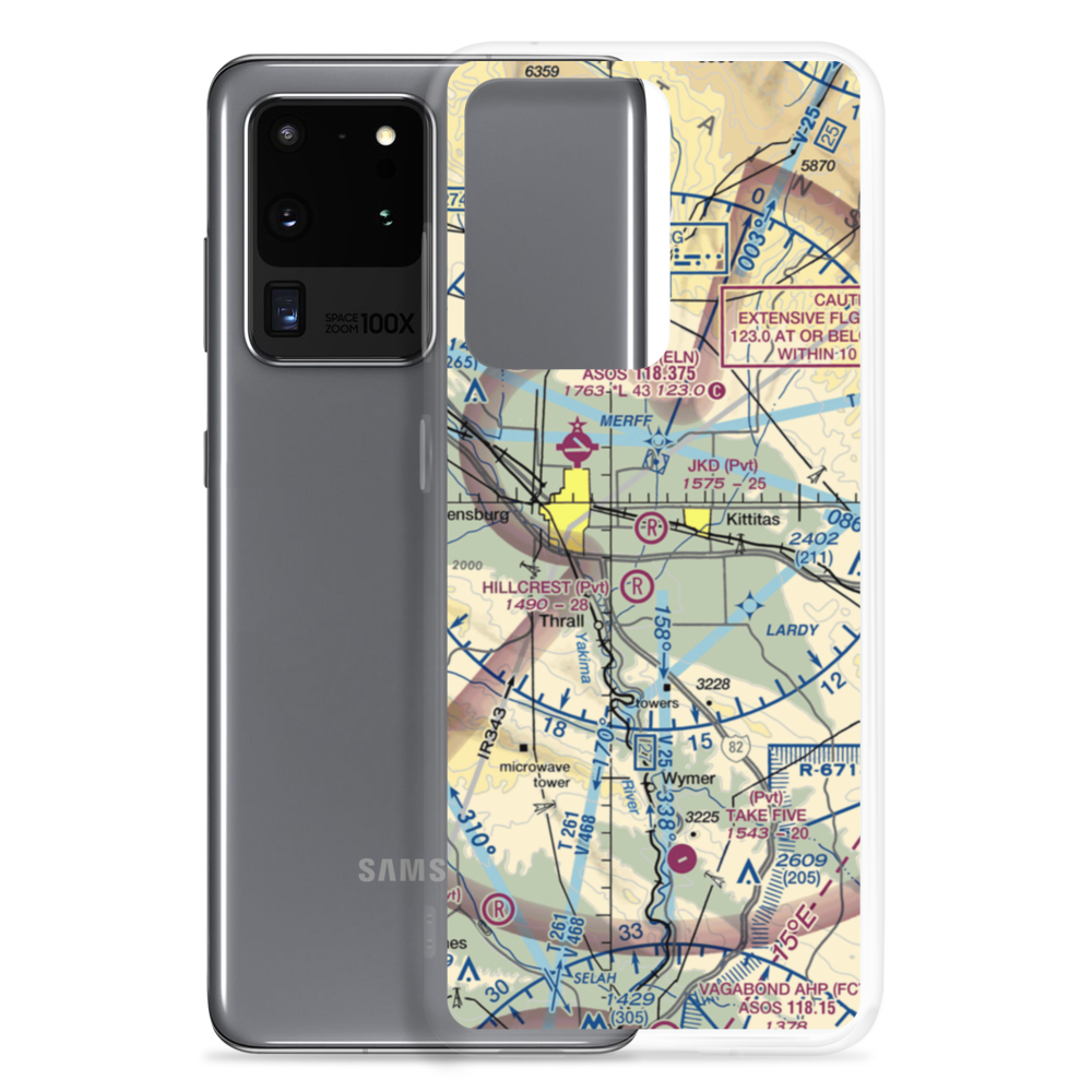 J K D Farms Airport (WN64) VFR Sectional Samsung Case Samsung Galaxy S20 Ultra model shown