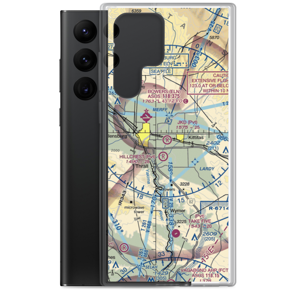 J K D Farms Airport (WN64) VFR Sectional Samsung Case Samsung Galaxy S22 Ultra model shown