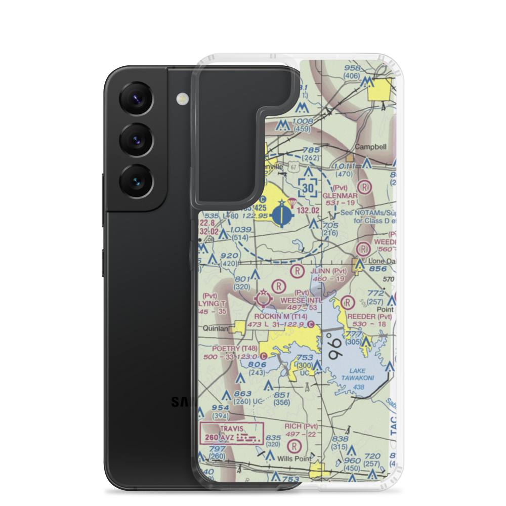 J Linn Airport (37TS) VFR Sectional Samsung Case Samsung Galaxy S22 model shown