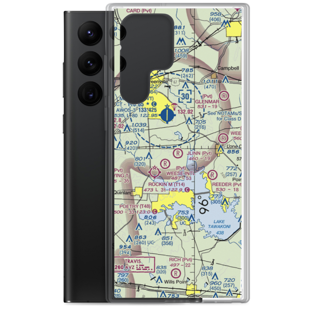 J Linn Airport (37TS) VFR Sectional Samsung Case Samsung Galaxy S22 Ultra model shown