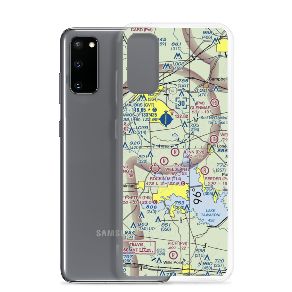 J Linn Airport (37TS) VFR Sectional Samsung Case Samsung Galaxy S20 model shown