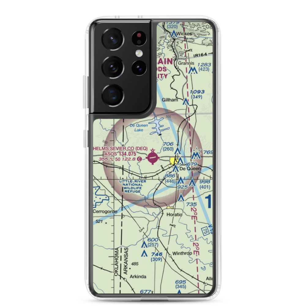 J Lynn Helms Sevier County Airport (DEQ) VFR Sectional Samsung Case Samsung Galaxy S21 Ultra model shown