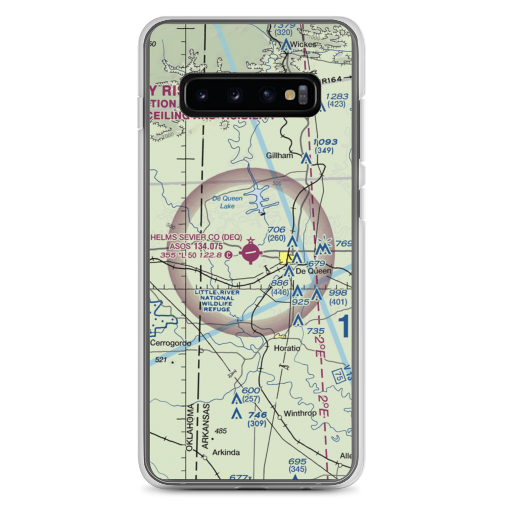 J Lynn Helms Sevier County Airport (DEQ) VFR Sectional Samsung Case Samsung Galaxy S10+ model shown