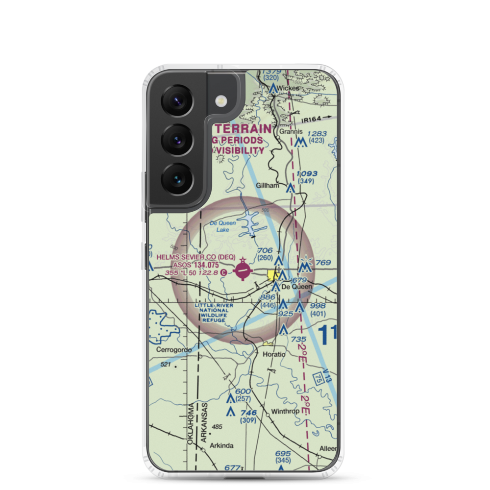 J Lynn Helms Sevier County Airport (DEQ) VFR Sectional Samsung Case Samsung Galaxy S22 model shown