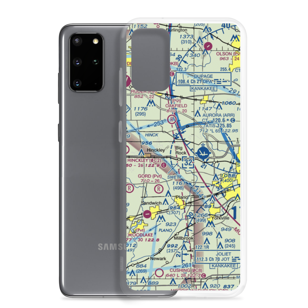 J Maddock Airport (IL38) VFR Sectional Samsung Case Samsung Galaxy S20 Plus model shown