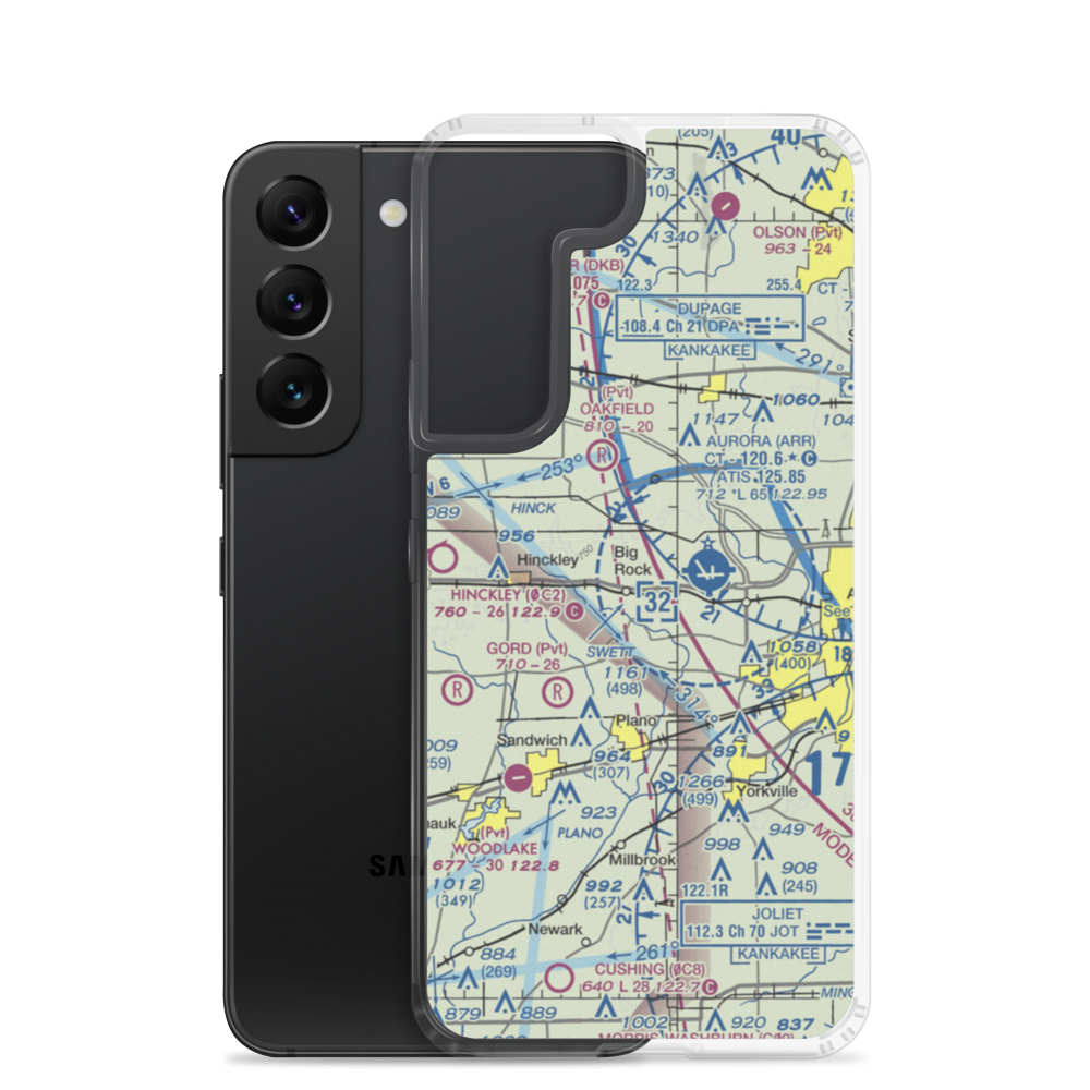 J Maddock Airport (IL38) VFR Sectional Samsung Case Samsung Galaxy S22 model shown