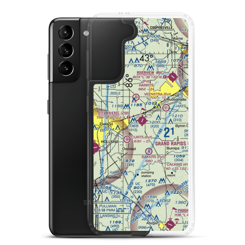 J P's Field (6MI7) VFR Sectional Samsung Case Samsung Galaxy S21 Plus model shown