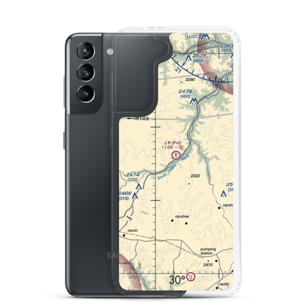 J R Ranch Airport (15TA) VFR Sectional Samsung Case Samsung Galaxy S21 model shown