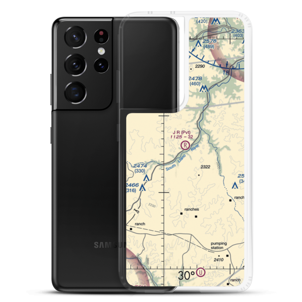 J R Ranch Airport (15TA) VFR Sectional Samsung Case Samsung Galaxy S21 Ultra model shown